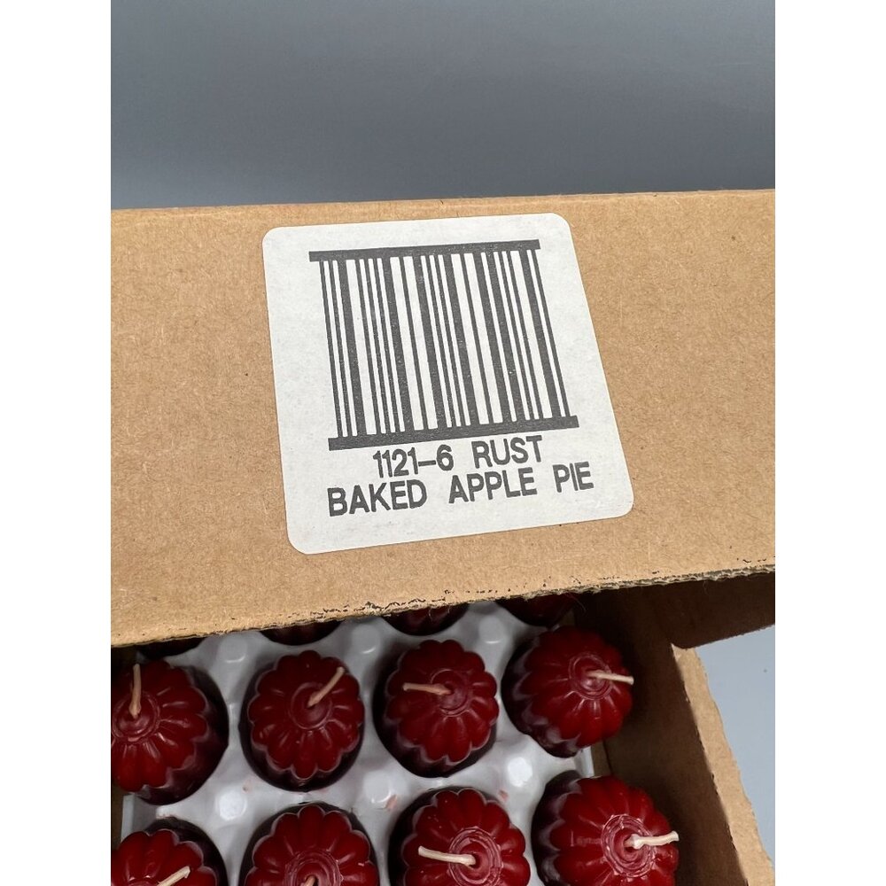 Vtg Home Interiors Votive Candles 2" Box of 12 #1121- 6 Rust Orange Baked Apple - Picture 5 of 7